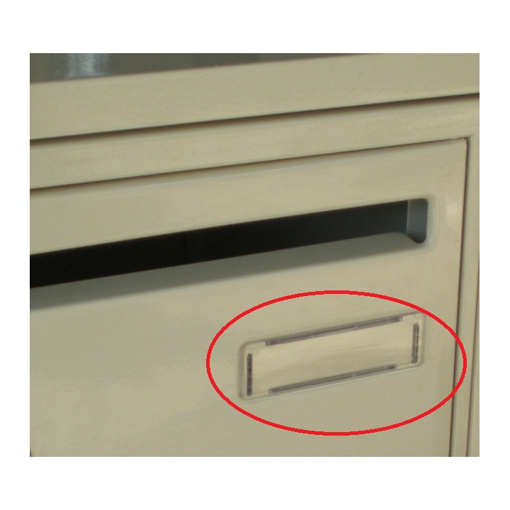Porte étiquette PVC pour boite aux lettres marque Sirandré